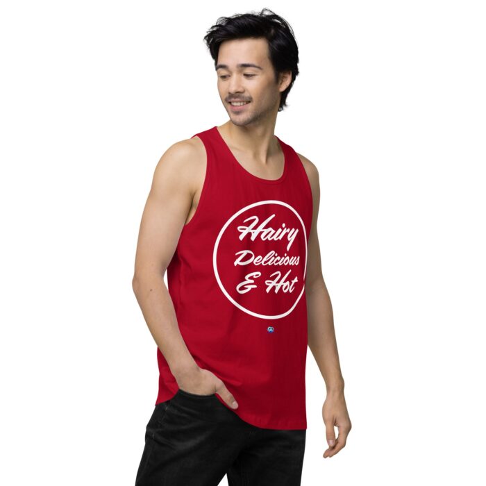 Men’s premium tank top - Hot Hairy Delicious - Image 14