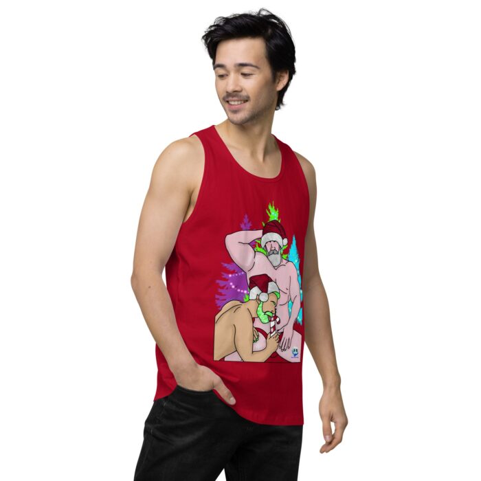 Men’s premium tank top - Peppermint Stick - Image 13