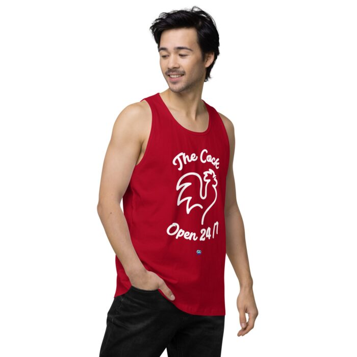 Men’s premium tank top - The Cock Open 24/7 - Image 13
