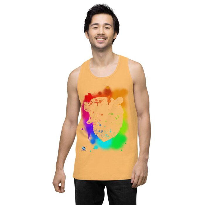 Men’s premium tank top - Bear Paint Rainbow - Image 47