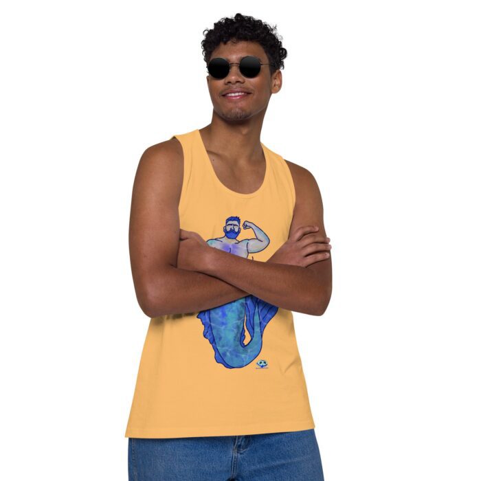 Men’s premium tank top - MerCub Blue - Image 39