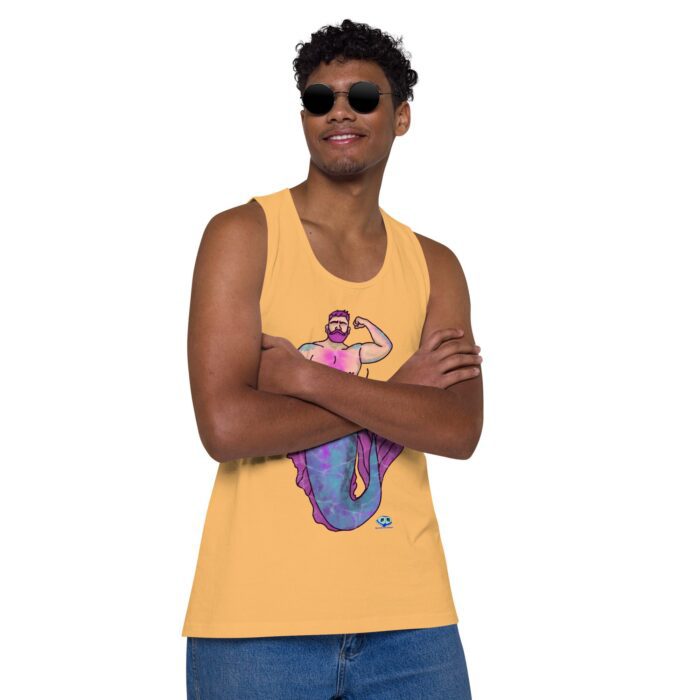 Men’s premium tank top - MerCub Pink - Image 38