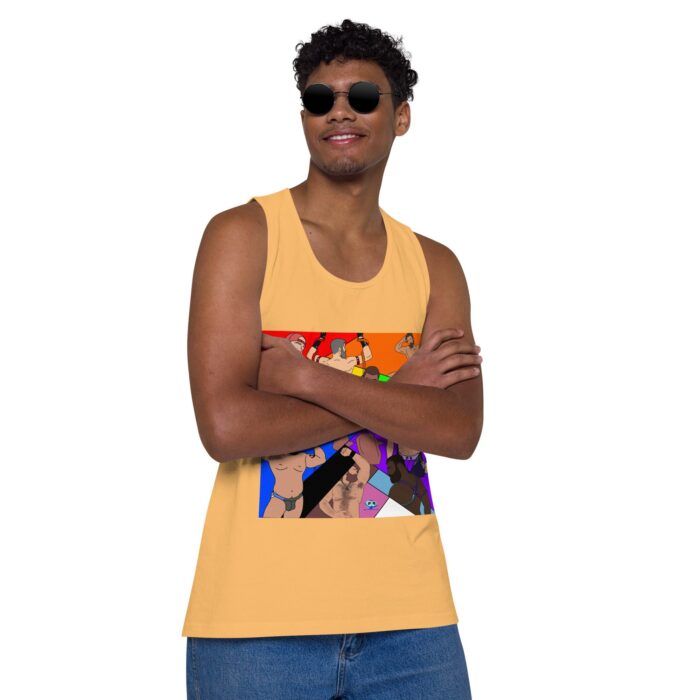 Men’s premium tank top - Pride Angles - Image 38