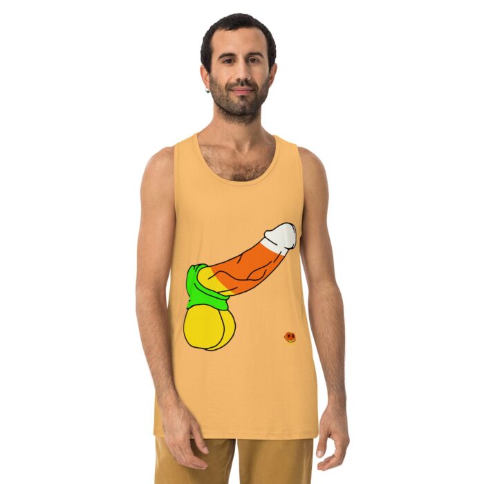 Men’s premium tank top - Candy Corn Cock - Image 19