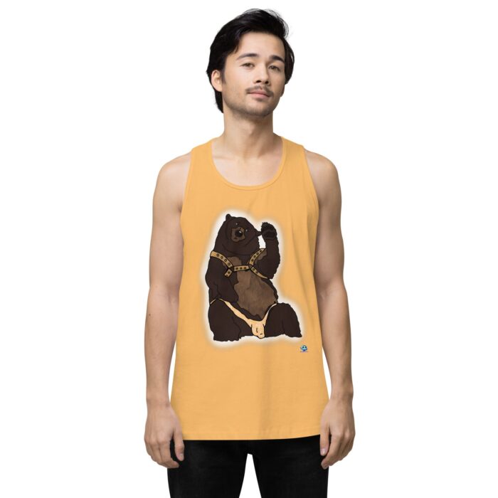 Men’s premium tank top - Disco Bear - Image 46
