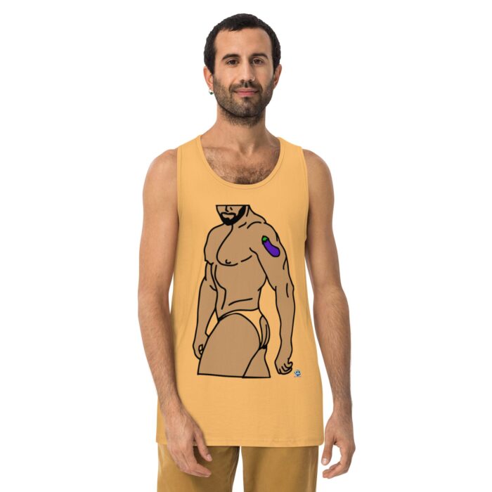 Men’s premium tank top - Eggplant Tattoo - Image 19