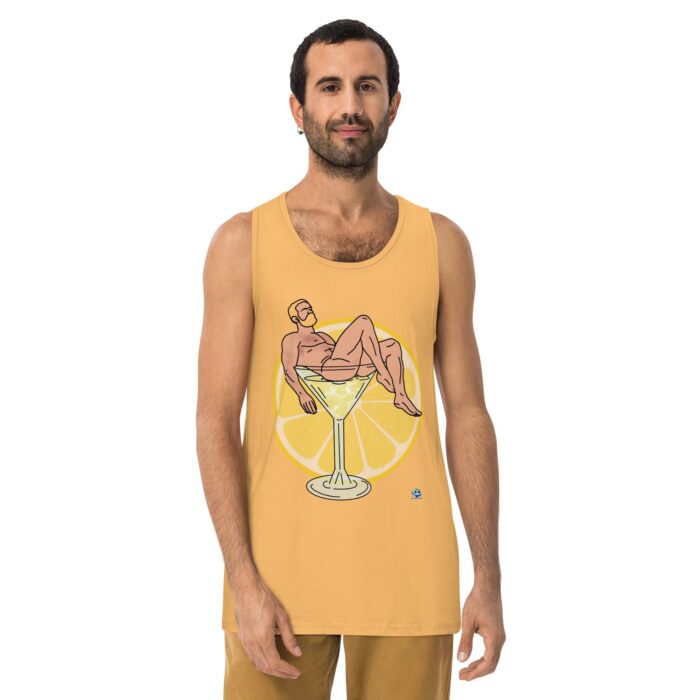 Men’s premium tank top - Lemon Drop - Image 19