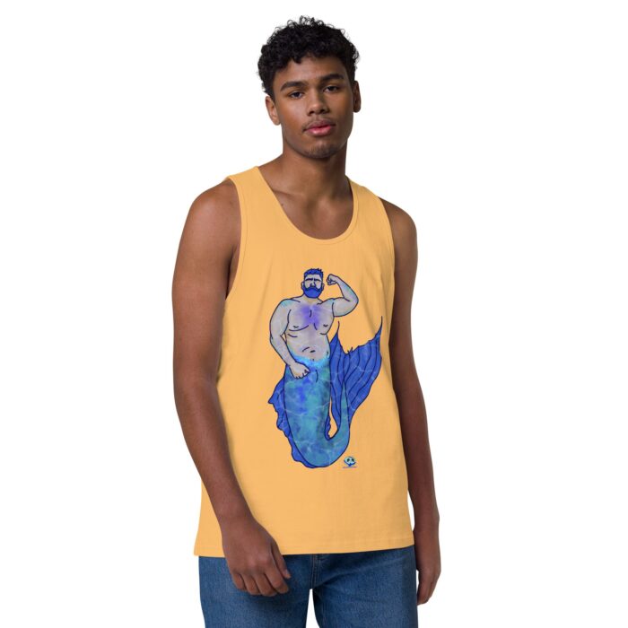 Men’s premium tank top - MerCub Blue - Image 38