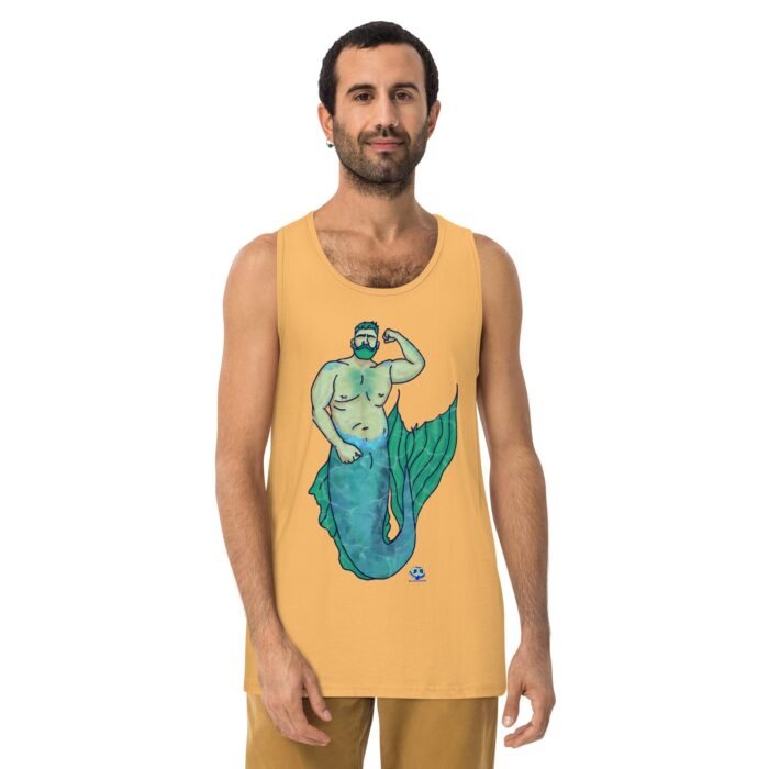 Men’s premium tank top - MerCub Green - Image 19