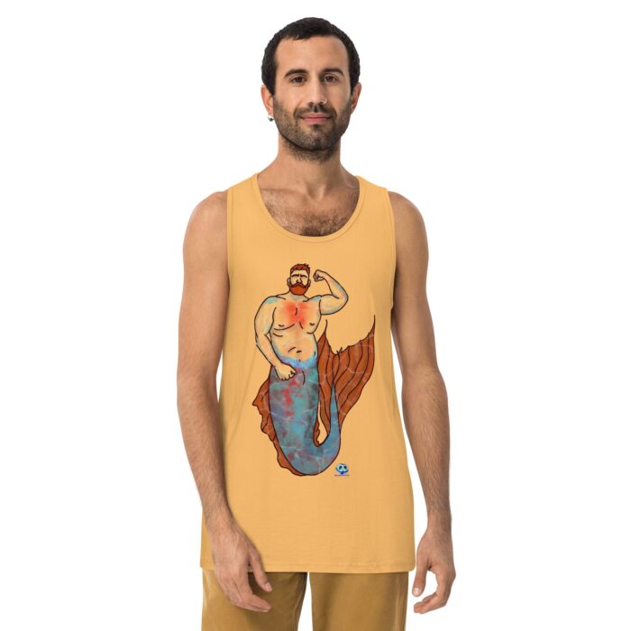 Men’s premium tank top - MerCub Orange - Image 19