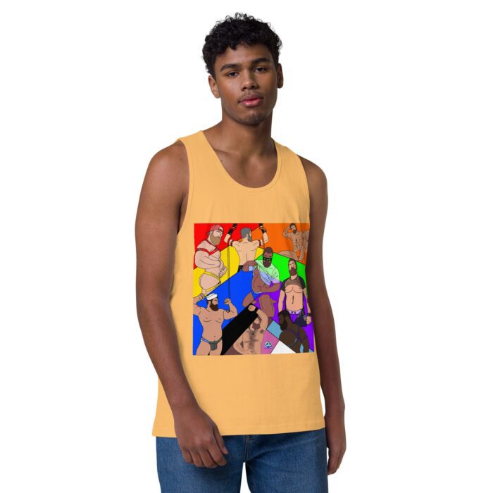 Men’s premium tank top - Pride Angles - Image 37