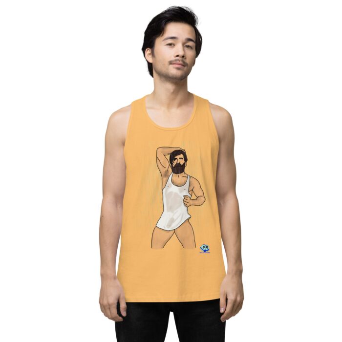 Men’s premium tank top - Rain - Image 46