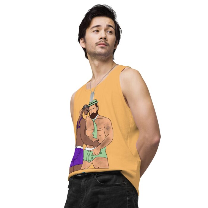 Men’s premium tank top - He's Got a Basket - Image 49