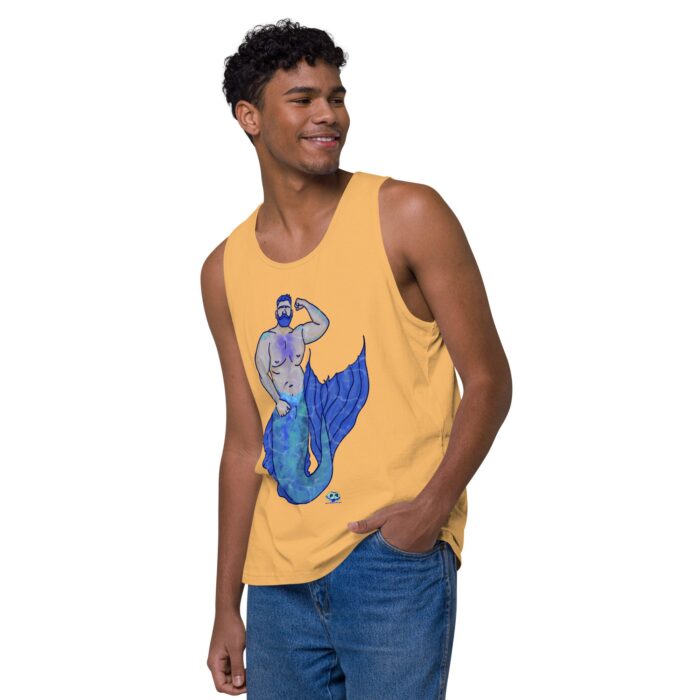 Men’s premium tank top - MerCub Blue - Image 40