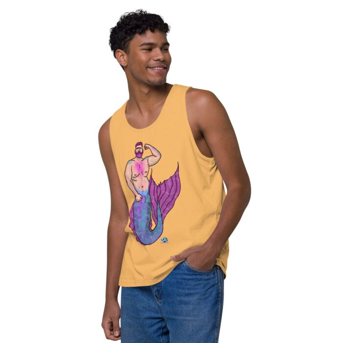 Men’s premium tank top - MerCub Pink - Image 39