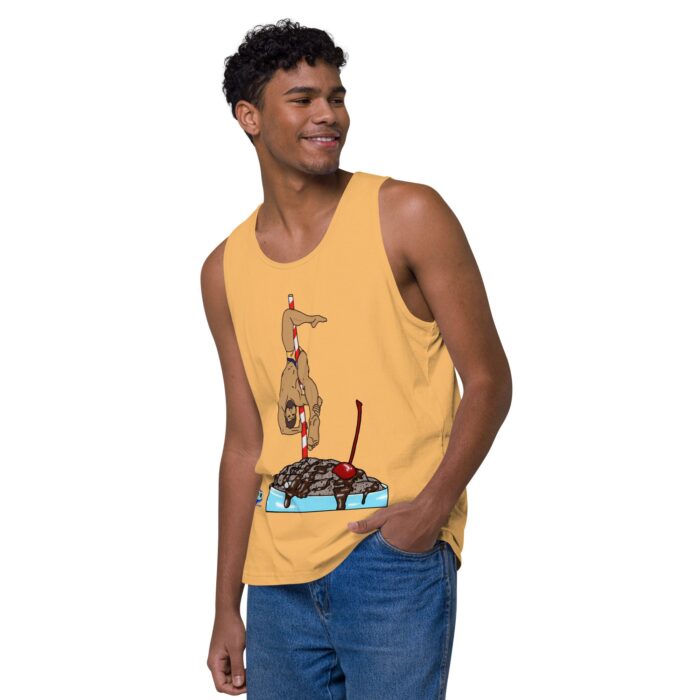 Men’s premium tank top - Milkshake - Image 39