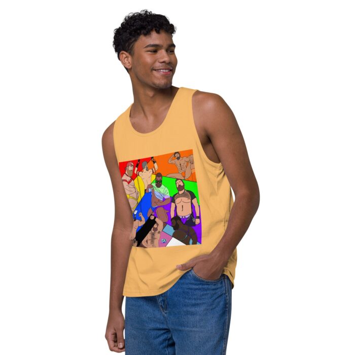 Men’s premium tank top - Pride Angles - Image 39