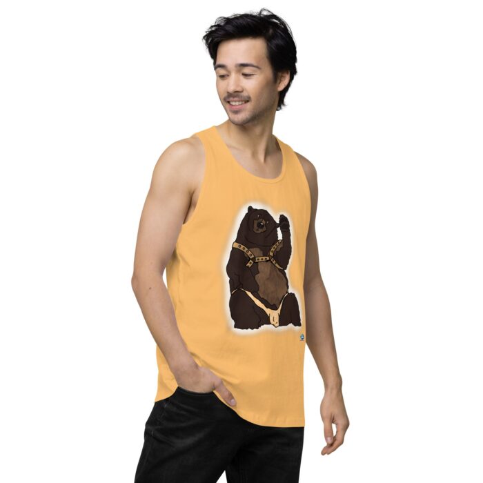 Men’s premium tank top - Disco Bear - Image 48