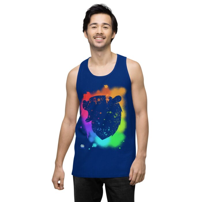 Men’s premium tank top - Bear Paint Rainbow