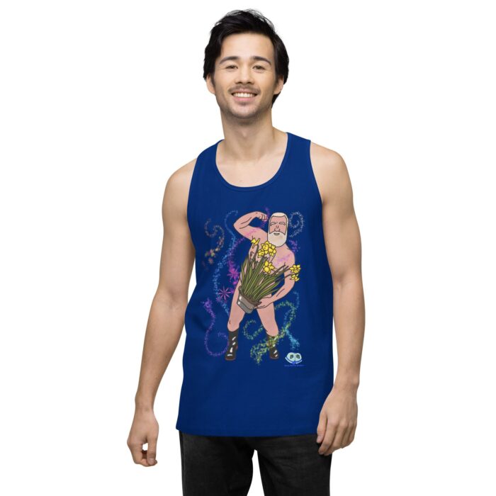 Men’s premium tank top - Flower Power - Image 8