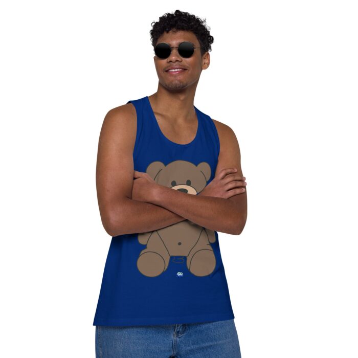 Men’s premium tank top - Gagged Teddy Bear (Butt Plug) - Image 7