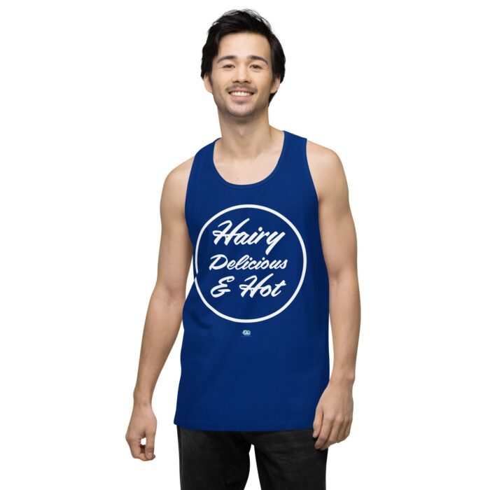 Men’s premium tank top - Hot Hairy Delicious - Image 8
