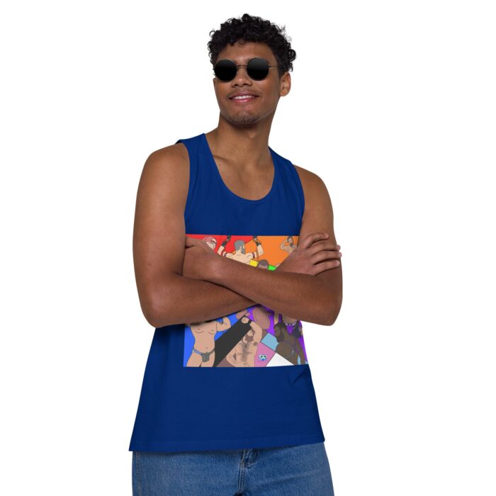 Men’s premium tank top - Pride Angles - Image 7