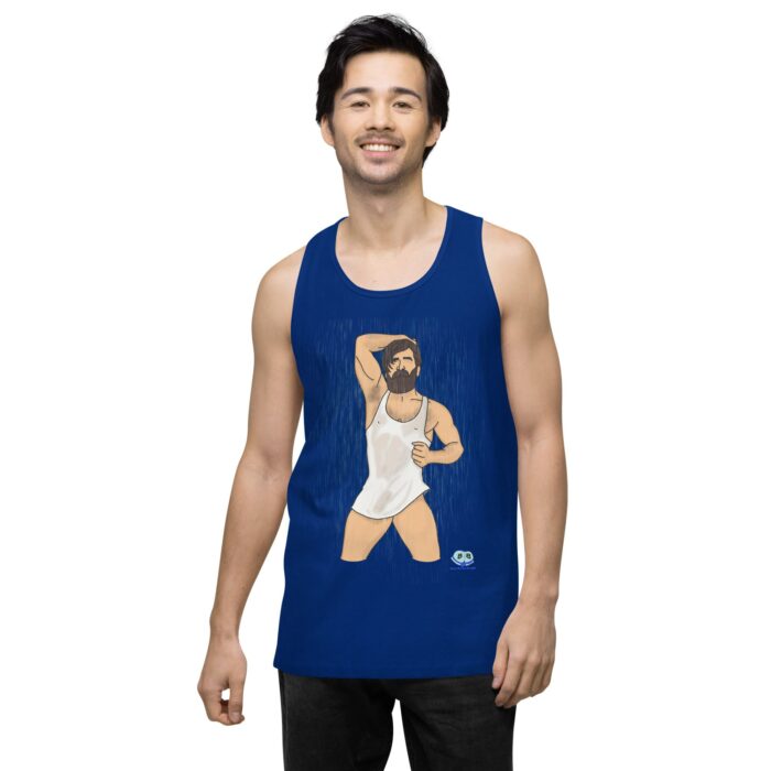Men’s premium tank top - Rain - Image 8