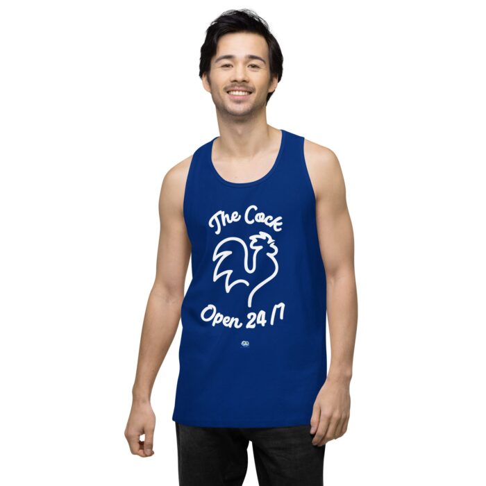 Men’s premium tank top - The Cock Open 24/7 - Image 7