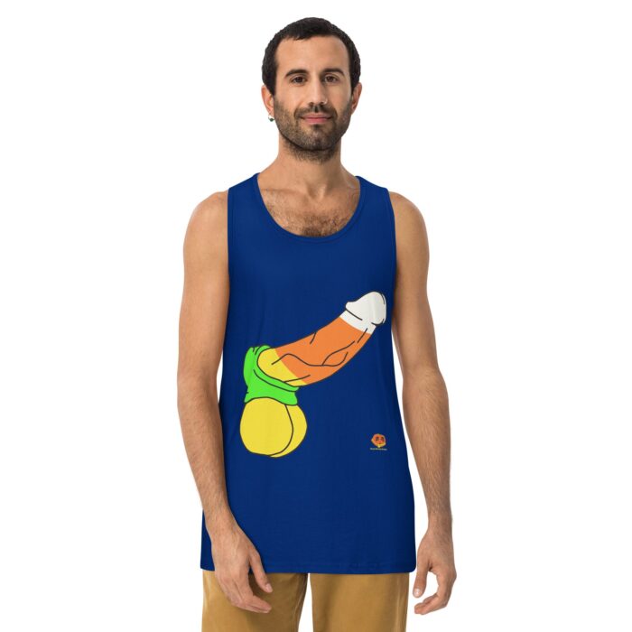 Men’s premium tank top - Candy Corn Cock - Image 4