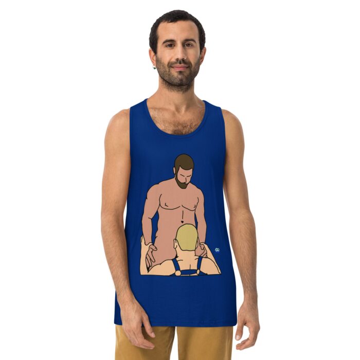 Men’s premium tank top - BlowJob and Harness