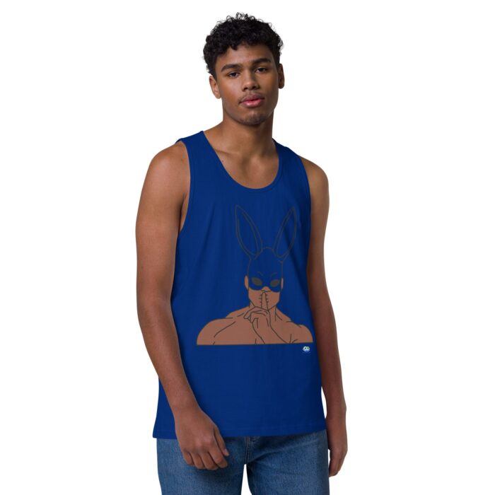 Men’s premium tank top - Bunny Ear Mask (Easter) - Image 6