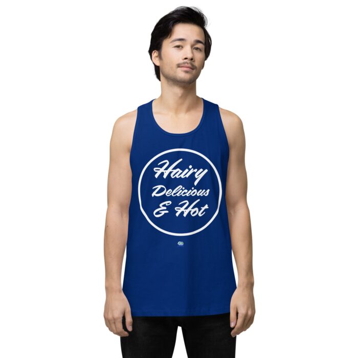 Men’s premium tank top - Hot Hairy Delicious - Image 7