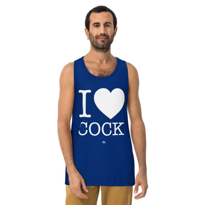 Men’s premium tank top - I Heart Cock - Image 4