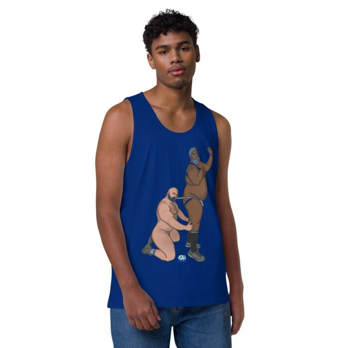 Men’s premium tank top  - Let's Get These Off - Image 6