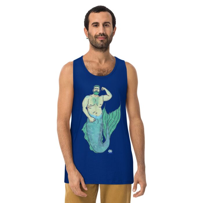 Men’s premium tank top - MerCub Green - Image 3