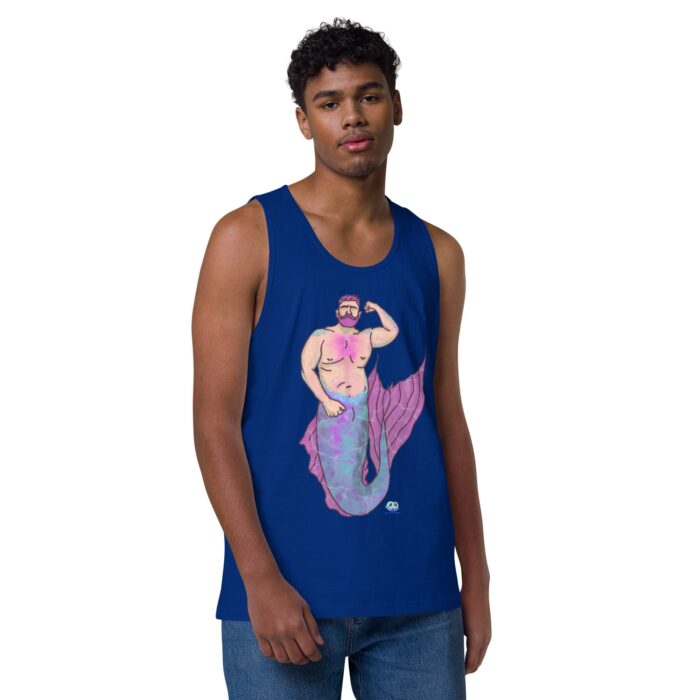 Men’s premium tank top - MerCub Pink - Image 6