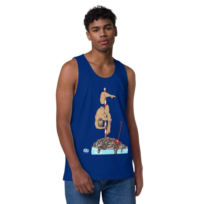 Men’s premium tank top - Milkshake - Image 5