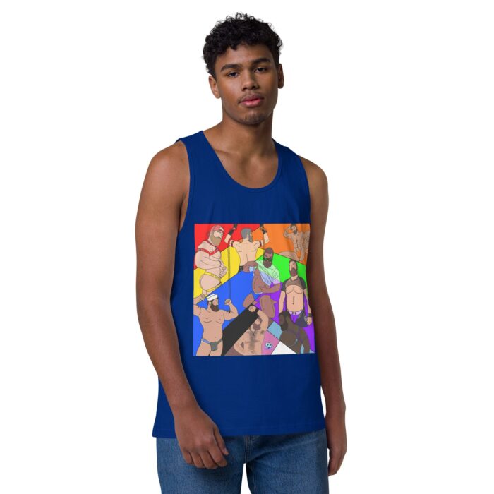 Men’s premium tank top - Pride Angles - Image 6