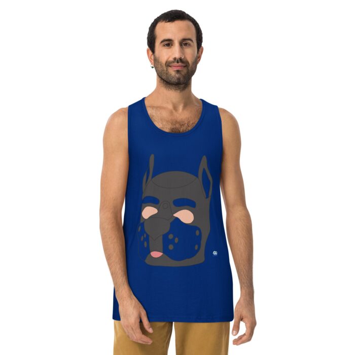 Men’s premium tank top - Pup Mask - Image 4