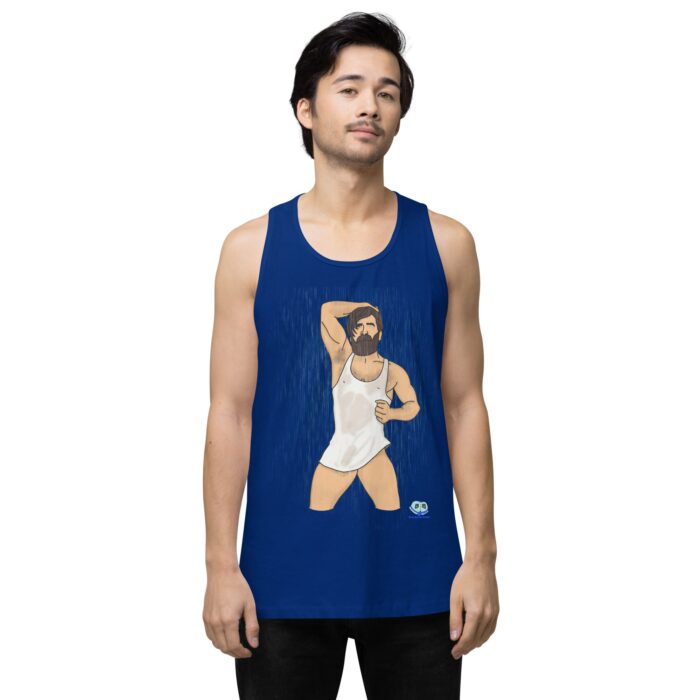 Men’s premium tank top - Rain - Image 7