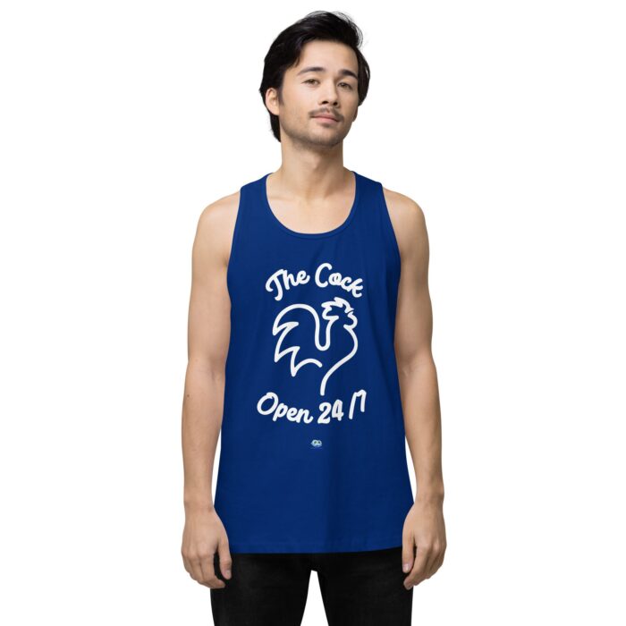Men’s premium tank top - The Cock Open 24/7 - Image 6