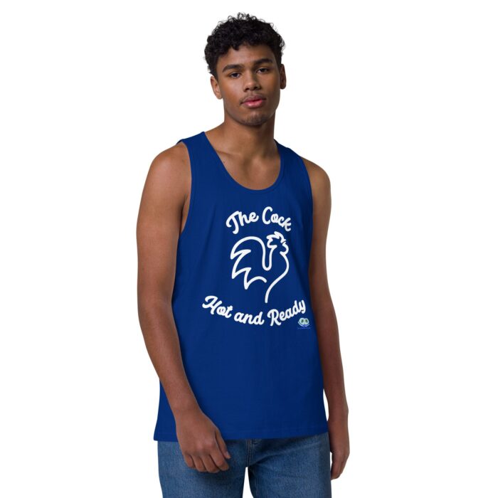 Men’s premium tank top - The Cock, Hot and Ready