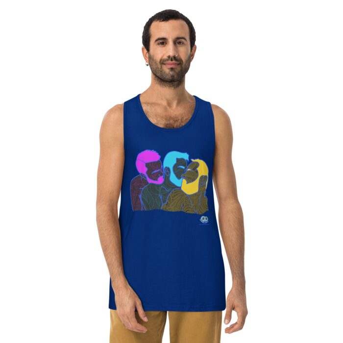 Men’s premium tank top - Throuple Pop Art - Image 4