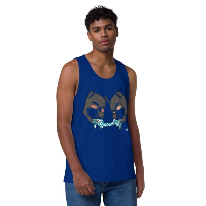 Men’s premium tank top - Tug of War - Image 6