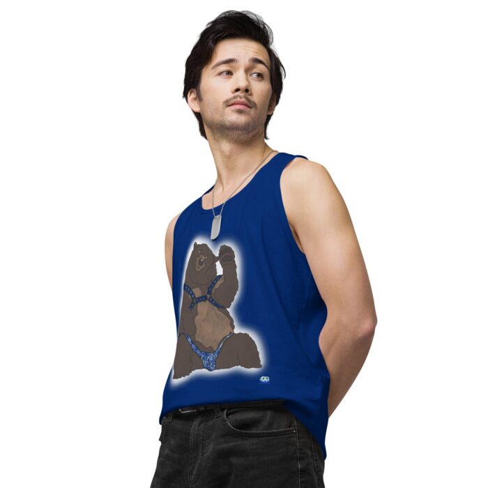 Men’s premium tank top - Disco Bear - Image 10