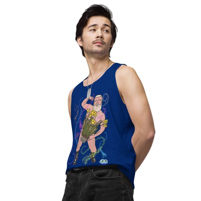 Men’s premium tank top - Flower Power - Image 10