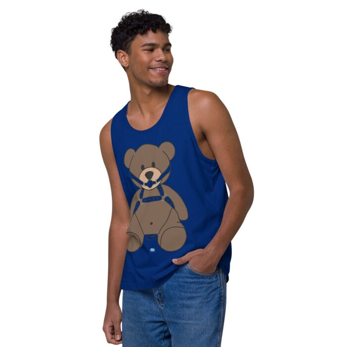 Men’s premium tank top - Gagged Teddy Bear (Butt Plug) - Image 8