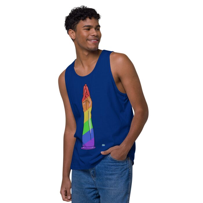Men’s premium tank top - Handy Stripes - Image 8