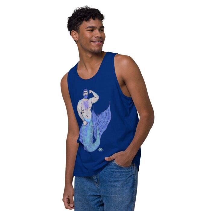 Men’s premium tank top - MerCub Blue - Image 8